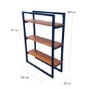 Ver imagem 3 de Prateleira tripla suspensa Nicho Ferro Madeira Estilo Industrial multiuso Promoção