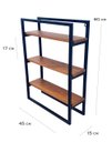 Ver imagem 3 de Prateleira tripla suspensa Nicho Ferro Madeira Estilo Industrial multiuso Promoção