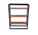 Ver imagem 2 de Prateleira tripla suspensa Nicho Ferro Madeira Estilo Industrial multiuso Promoção