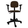 Cadeira Secretaria Giratoria Polo com Braco Regulavel - Couro SinteticoCorano - Marrom - 2