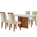 Ver imagem 6 de Mesa Olímpia 120cm Mdf Canto Reto com 4 Cadeiras Carol