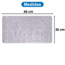 Ver imagem 2 de Tapete Box de Banheiro Antiderrapante Pvc 66x33cm Cristal Uzoo