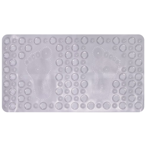 Tapete Box de Banheiro Antiderrapante Pvc 66x33cm Cristal Uzoo