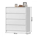 Ver imagem 3 de Cômoda Carla 4 Gavetas - Mx Móveis