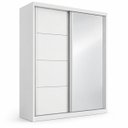 Ver imagem 2 de Guarda Roupa Casal 100% MDF com Espelho Angra Branco Bianchi