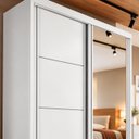 Ver imagem 5 de Guarda Roupa Casal 100% MDF com Espelho Angra Branco Bianchi
