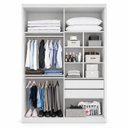 Ver imagem 3 de Guarda Roupa Casal 100% MDF com Espelho Angra Branco Bianchi