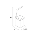 Ver imagem 2 de Papeleira de Chao C/lix Soho Preto 5l - Zen Desing Zen Design