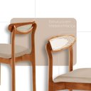 Ver imagem 3 de Sala de Jantar Mesa Flora 240cm Tampo Laminado Barril e 8 Cadeiras Noronha Premium Moderna Mobília