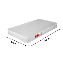 Cama Infantil Montessoriana Solteiro em Mdf com Dossel e Colchão:branco - 5