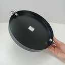 Ver imagem 3 de Bandeja Decorativa de Metal Preto 3x27x27cm Servir Mesa Organizar Café Aparador