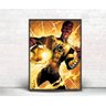 Quadro Decorativo Poste Lanterna Amarelo Sinestro Dc - 1