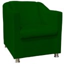 Ver imagem 2 de Poltrona Decorativa Tillak Tilla em Suede para Sala de Estar, Consultório e Recepção - Verde