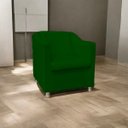 Ver imagem 1 de Poltrona Decorativa Tillak Tilla em Suede para Sala de Estar, Consultório e Recepção - Verde