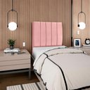 Ver mais imagens de Cabeceira Solteiro 90 Cm com Frame Carla Suede Rosa Artte
