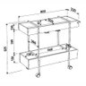 Carrinho Bar Estilo Industrial 90x33cm 27813 Steel Quadra Artesano - 2