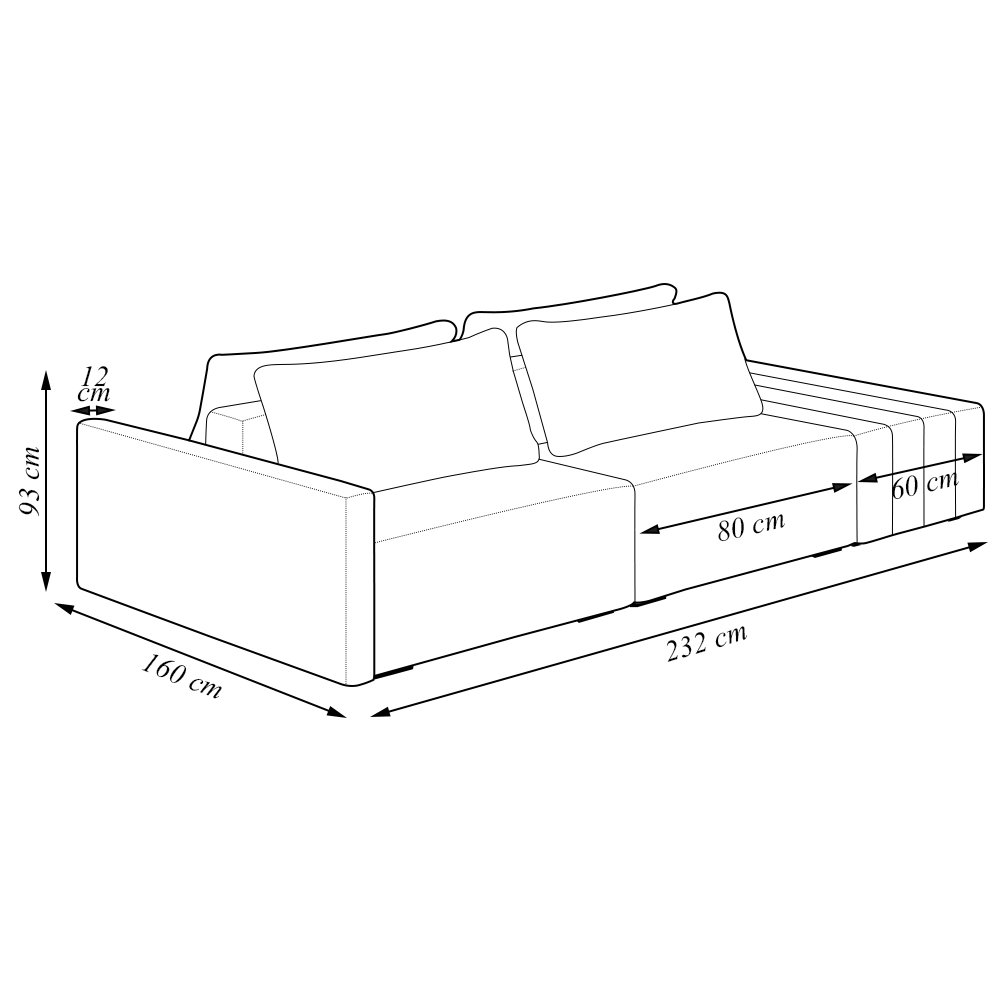 Sofá Ilha Modulado Milos 232cm Puff Lateral Veludo Azul Marinho G33 - Gran Belo - 4