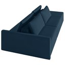 Ver imagem 5 de Sofá Ilha Modulado Milos 232cm Puff Lateral Veludo Azul Marinho G33 - Gran Belo