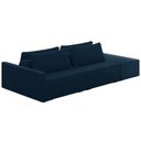 Ver imagem 2 de Sofá Ilha Modulado Milos 232cm Puff Lateral Veludo Azul Marinho G33 - Gran Belo