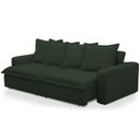 Ver imagem 7 de Sofá Retrátil Reclinável para Sala de Estar Living 195cm Vêneto F04 Veludo Verde - Lyam Decor