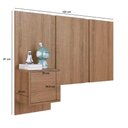 Ver imagem 3 de Cabeceira para Cama Solteiro 122cm e Mesa Cabeceira Suspensa Cor:mel