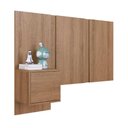 Ver imagem 2 de Cabeceira para Cama Solteiro 122cm e Mesa Cabeceira Suspensa Cor:mel