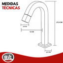 Ver imagem 5 de Torneira Banheiro Cuba Bica Baixa Tube Dourada Lavatório:dourada