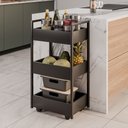 Ver imagem 2 de Carrinho Organizador Fruteira 3 Prateleiras Industrial Liss M24 Preto/preto - Mpozenato