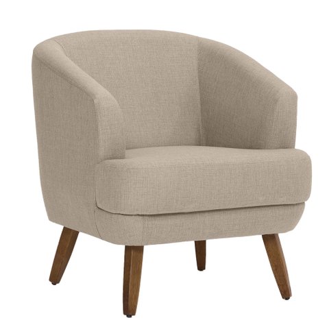 Poltrona Dekorien Tamara Mescla Bege Decoração Alto Acabamento