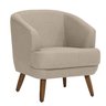 Poltrona Dekorien Tamara Mescla Bege Decoração Alto Acabamento - 1