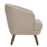 Poltrona Dekorien Tamara Mescla Bege Decoração Alto Acabamento - 3