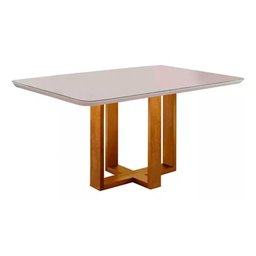 Conjunto Sala de Jantar Mesa 4 Cadeiras Veludo Lisy Tampo C/vidro 120x90 Mundial Móveis - 2