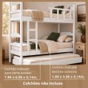 Ver imagem 2 de Treliche Solteiro Madeira Maciça Eucalipto com Cama Auxiliar:Branco