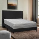 Ver imagem 3 de Kit Cabeceira e Base Cama Box Orgânica Montreal 164x215cm Queen Size Bouclê - Sofa Store:bouclê Pret