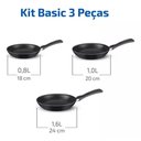 Ver imagem 7 de Kit 3 Frigideiras Basic Ø18/ø20/ø24 Preto - Rochedo