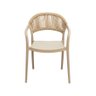 Cadeira com Braço Área Externa Juna Or Design Polipropileno Fendi Encosto Corda Ratan Sintético - 6