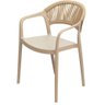 Cadeira com Braço Área Externa Juna Or Design Polipropileno Fendi Encosto Corda Ratan Sintético - 1