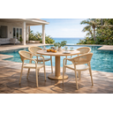 Ver imagem 3 de Cadeira com Braço Área Externa Juna Or Design Polipropileno Fendi Encosto Corda Ratan Sintético