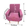 Capa Poltrona Sala.:rosa Claro - 1