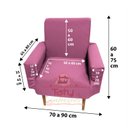 Ver imagem 1 de Capa Poltrona Sala.:rosa Claro