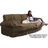 Capa Para Sofá Retrátil E Reclinável 3 Lugares:Caqui - 5