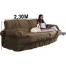 Capa Para Sofá Retrátil E Reclinável 3 Lugares:Caqui - 3