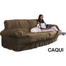 Capa Para Sofá Retrátil E Reclinável 3 Lugares:Caqui - 4