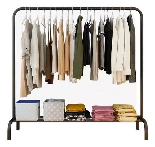 Cabideiro Roupas Arara de Roupas Loja/quarto Sapateira:preto