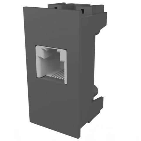 Módulo Tomada Conector RJ11 com 2 Vias Habitat Onix - 06245593 - Fame
