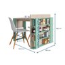 Mesa Escrivaninha Multiuso Smart C/ Estante Nature C/ Verde - 2