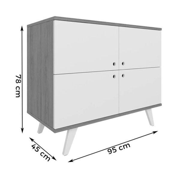 Armário Bambini 100% em MDF com Portas Carvalho / Amarelo - 7