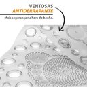 Ver imagem 3 de 2 Tapete Box Grande Banheiro Antiderrapante Ventosa Antimofo
