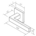 Ver imagem 4 de Fechadura Pado Concept 409-40 Interna Roseta Quadrada Preta