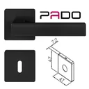 Ver imagem 3 de Fechadura Pado Concept 409-40 Interna Roseta Quadrada Preta